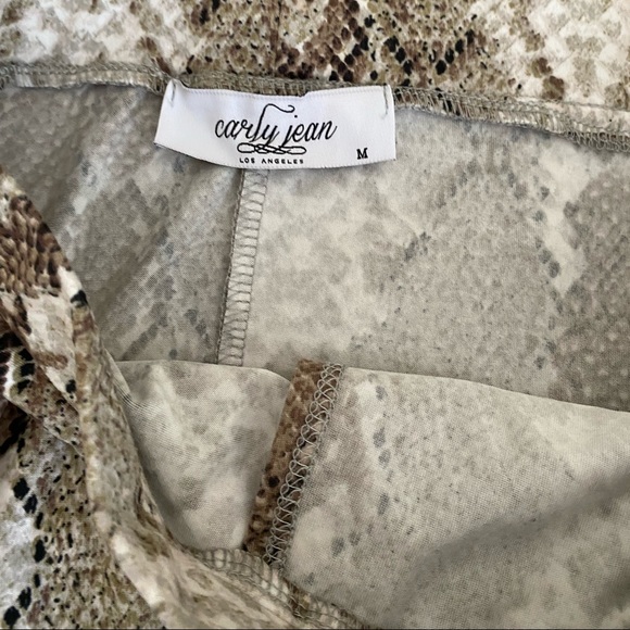 CJLA wrap snakeskin midi skirt - Picture 2 of 2